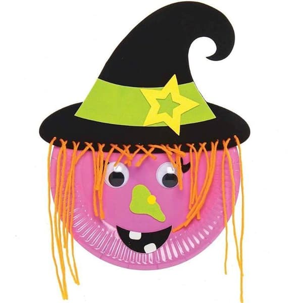 AX221 Häxplattdekorationssatser, 4-pack, Halloween självhäftande kit. DEKORATIONSKIT