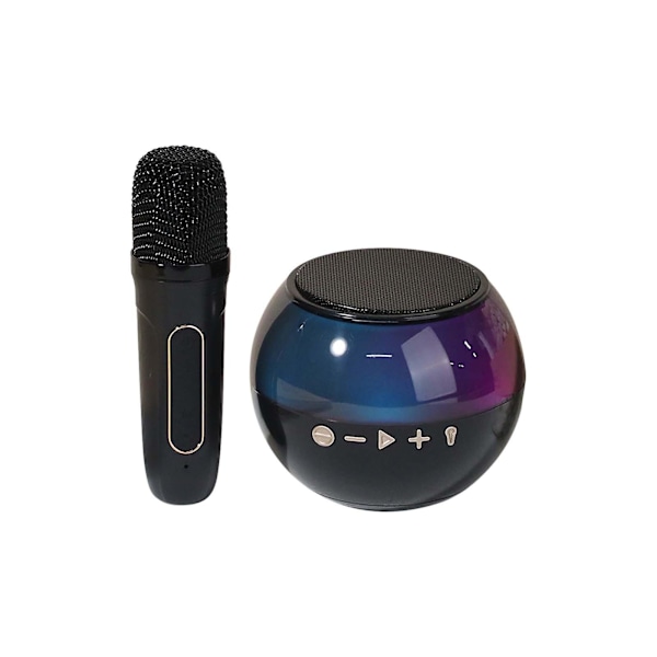 Dazzle Color Subwoofer Trådlös Bluetooth Högtalare Transparent Utomhus Bärbar Mikrofon Ljud K Sång