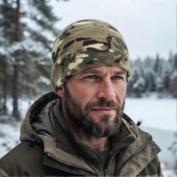 Fleece-vintermössa för utomhusbruk - Termiskt skydd, hjälmkompatibel passform, vindskydd Green1