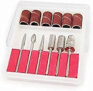 6-pack Nagelfräsbits för Maskinbyte 3/32\" Skaftstorlek Akrylkonst