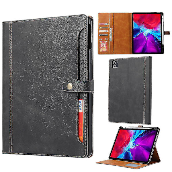 Pen Slot Design PU Læder Tablet Etui med Tegnebog Stativ til iPad Pro 11-tommer (2021)(2020)(2022)
