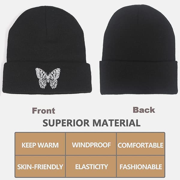 Unisex Slouchy Beanie Hattar Vinter Varma Stickade Mössor För Kvinnor Män