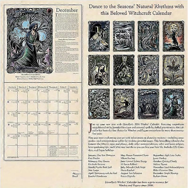2024 Häxkalender Gränsöverskridande Explosion Häxkalender Häxgåvor Kreativ Personlig Kalender - 12 \"* 12\"