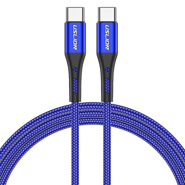 1m 2m 3m 60w Usb C Type-c Nopea latauskaapeli Latausdatakaapeli Kaksinkertainen Type-c-3m Sininen