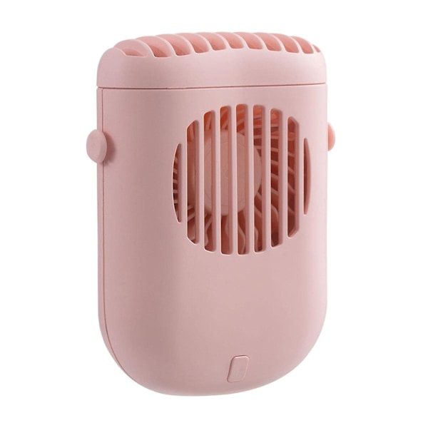 USB Genopladelig Bærbar Halsventilator (Pink)