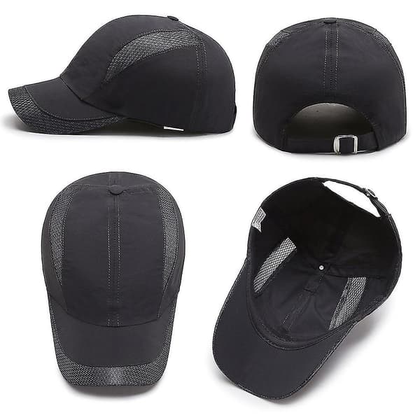 2 stk. Herre Solid Duck Flat Brim Cap, Justerbar Hat For Menn Kvinner, Mesh Løpehette, Sports Caps