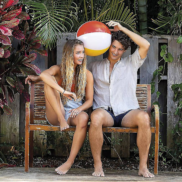 Oppblåsbar strandball for barn, badeball, vannball i plast, vannspill for barn (51 cm)