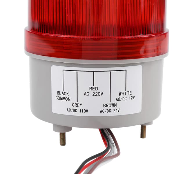 Hätävaroitusvalo pyörivä majakka - Punainen LED - AC220V