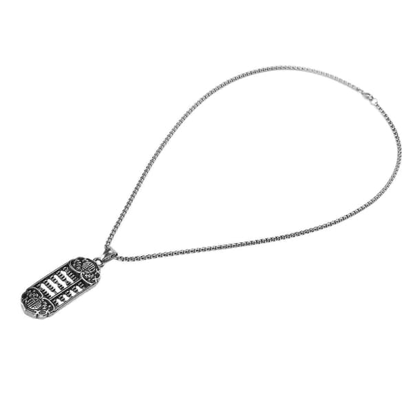 Titanhalsband i Stålfärg - Trendig Smyckesaccessoar för Män