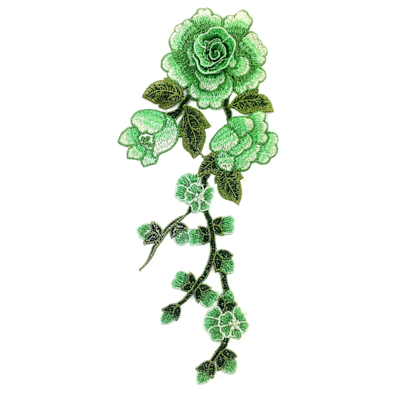 Dww-broderi strykjärnsmärke, 8 st rosor blommor strykjärnsmärken för hantverk, sömnad, kläder, andra vävda tyger