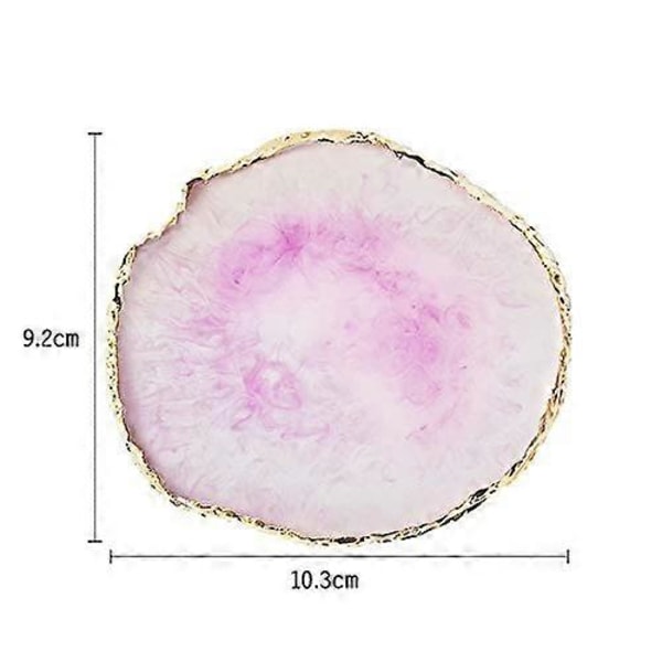 Hartspalett för nagelkonst i resin, blandad färgpalett för nagelkonstmålning med guldkant, nagelgeléfärg, sminkdisplaybräda (lila) (rosa + vit) Rosa + vit -