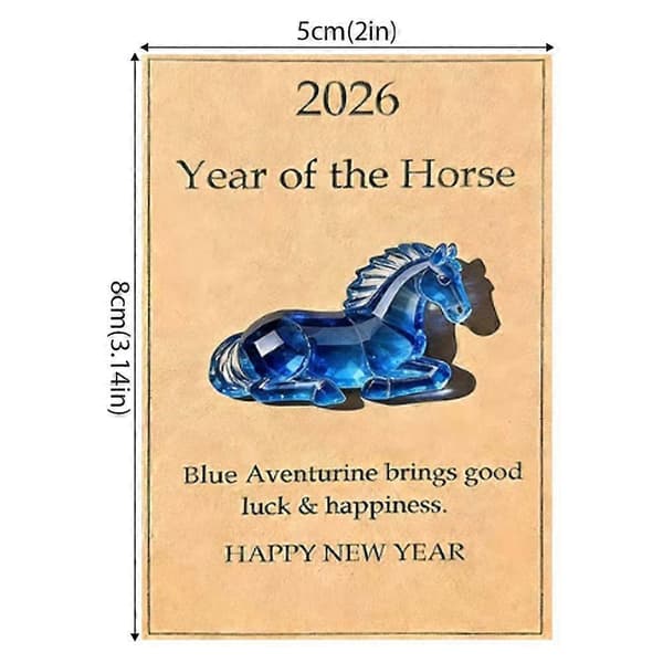 Lucky Horse Akrylpynt - 8 cm Grøn Hestefigur - Hestens År D