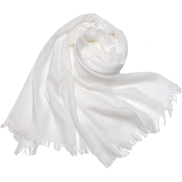 Kvinners sommer skjerf lett stort langt gasbind sjal lin strand wrap vanlig 7543