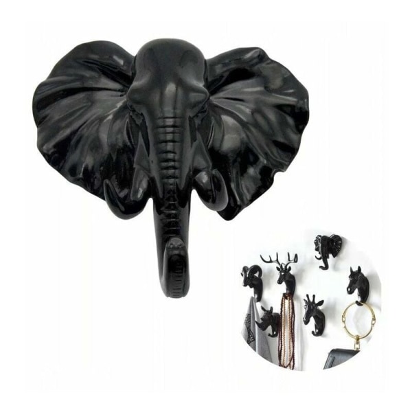 Garderob Key Animal Elephant Black