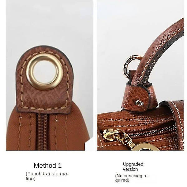 Rem för Longchamp väska, omvandlingstillbehör, fri stansning för miniväska, axelrem, min（orange-65 cm）