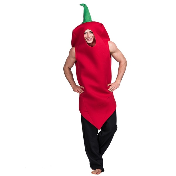 Vuxen Vindaloo Chili Pepper Kostym - One Size
