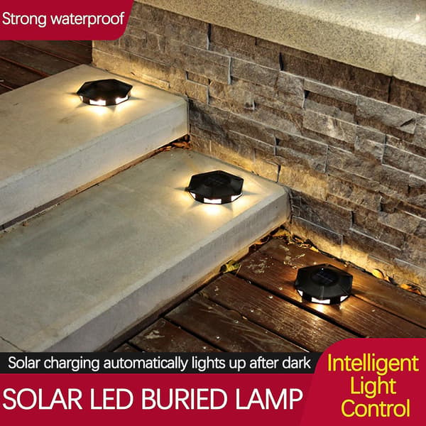 4 stk. solcellelamper udendørs LED-stiklamper underjordiske lamper havelamper（A）