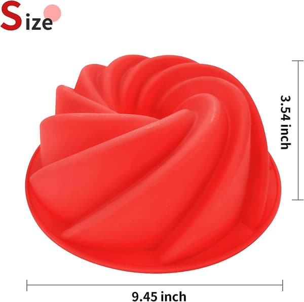 2 stk. silikonebundtkageform med riflet bundtkageform 9,5'' non-stick rund rørkageform