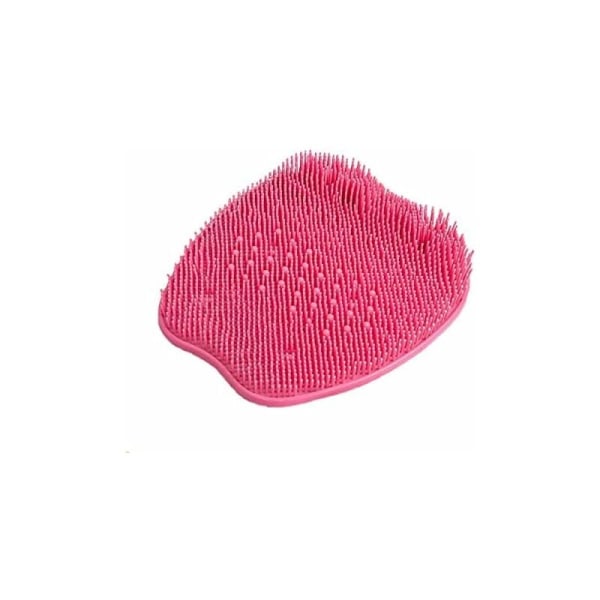 Dusjfotrensende massasjeapparat - Fotbørste med sklisikre silikonsugekopper, ideell for smertelindring, forbedring av blodsirkulasjonen i foten (rosa)
