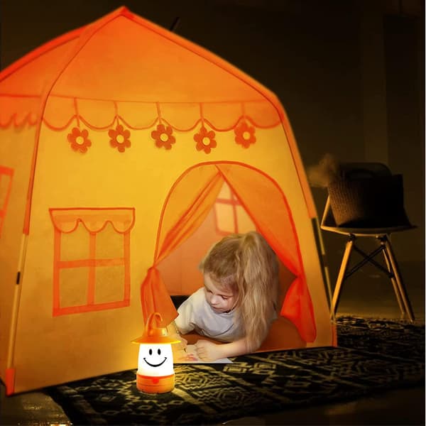 Söt LED-lykta, campinglykta för tält, bärbar - rosa
