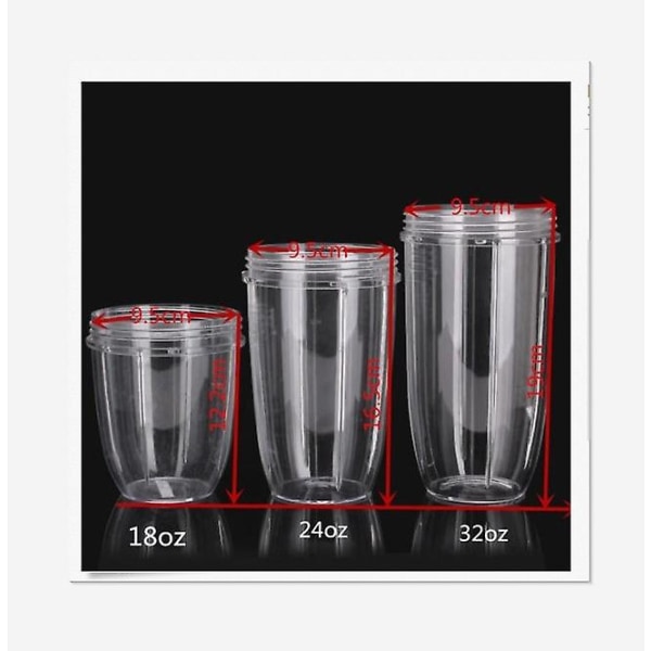 32 oz Clear Cup ersättningsdelar Juicertillbehör för Nutribullet Nutri Bullet 900w/600w Blender Juicer