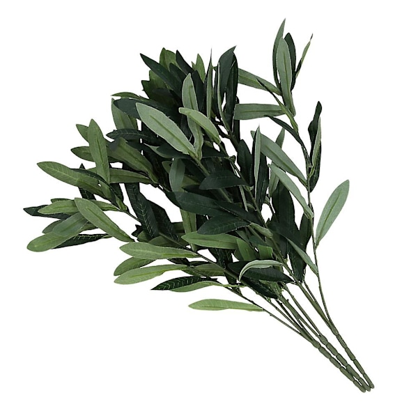 3 st konstgjorda växter simulerade grönska dekorer plast olivträd växter（42X39CM，grön）