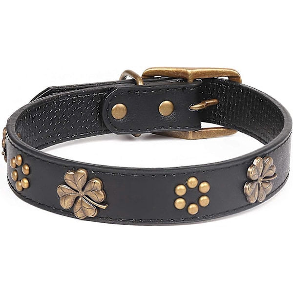 Läderhundhalsband Äkta Läder, Super Mjukt Läder Justerbart Hundhalsband Med Legering Hårdvara Mode Look, Premium Kvalitet, Brun För Små