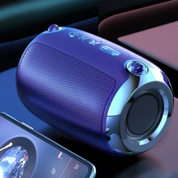Moxiba bärbar Bluetooth-högtalare, trådlös, bärbar högtalare, stereo, utomhushögtalare med Bluetooth 5.0 (blå)