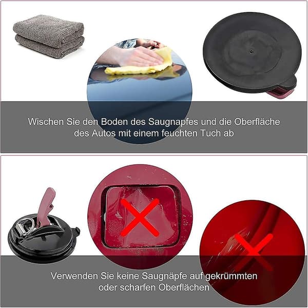 Sæt med 2 bilsugkopper med 4 S-kroge Multifunktion Max.22kg til markise sol