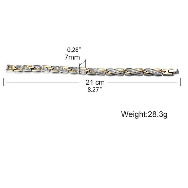 Sundt Power Armbånd Med 4 Element Magneter Sort Legering Armbånd Gaver（Sort）