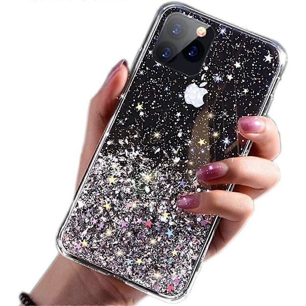 Bling-fodral för iPhone 13, Glitterfodral, Lyxigt Flickigt Glittrande Stjärnigt Smalt Flexibelt Lätt Mjukt Gel TPU Skyddande Fodral för Apple iPhone 13 6.1'' 20