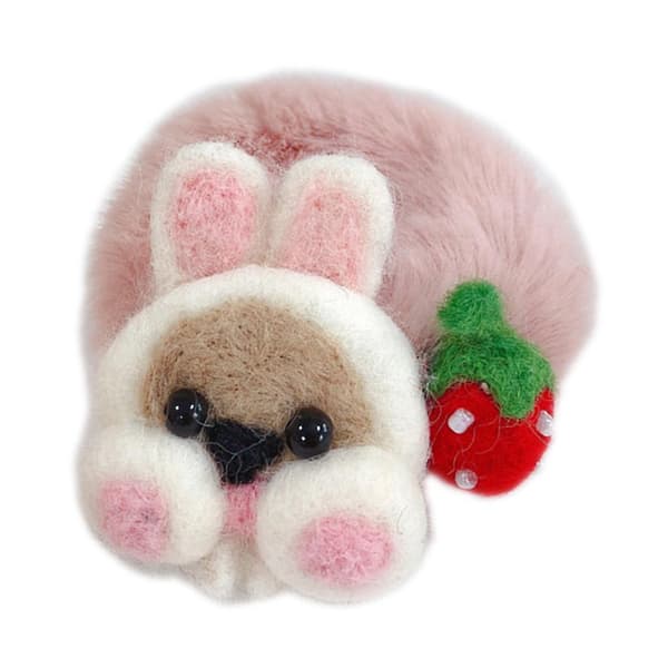 Elastiska plyschdjur Scrunchies Lovely Furry Ponytail Holder Frukthårrep（5）