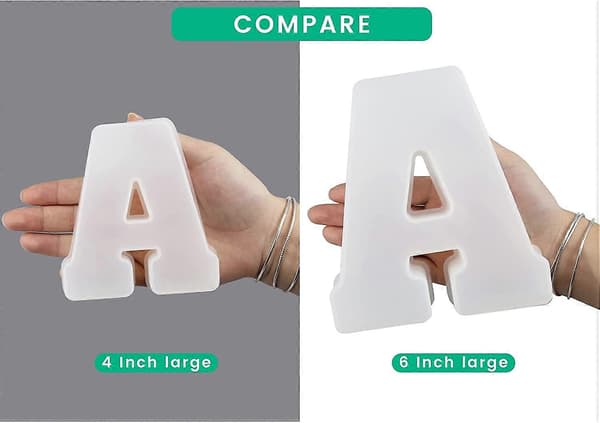 3D Alfabetform för Resin Q-bokstav 4 tum