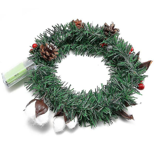 Wabjtam Julelys med Kongler - 40 LED Batteridrevne Julelys