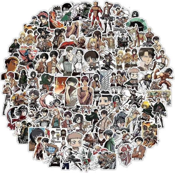 Anime-dekaler 100 st Vattentäta Vinyldekaler för Skateboards, Bärbara Datorer, Gitarer, Vattenflaskor, Barn, Vuxna, Tonåringar