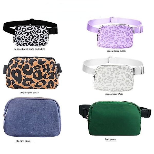 Casual midjeväska Vattentät Bärbar Pack Dragkedja Bröstväska Utomhus Sport Crossbody Väska Casual Resväska Löparväskor