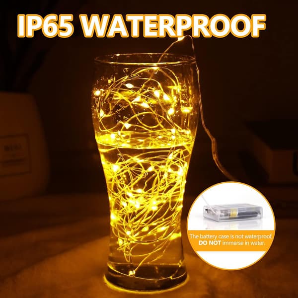 4 st 3m 30 LED koppartråds ljusslingor med timer Vattentät