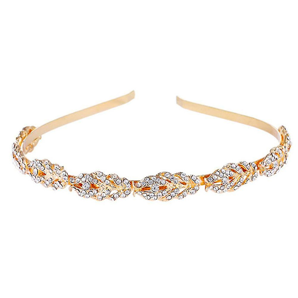 Blommig design strass kristall bröllop diadem brud huvudbonader enkel design brud diadem