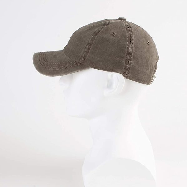 Unisex-baseball-lippis 100 % puuvillaa, sopii miehille ja naisille, pesty denim, säädettävä isän hattu Heilwiy lahja