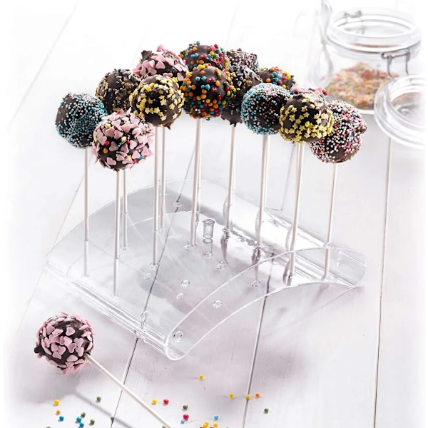 Cake Pop-ställ, stativ för upp till cake pops, plast, transparent