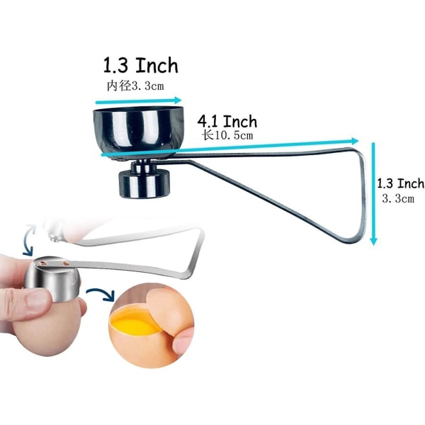 Äggöppnare Äggskalsskärare Köks precisionsborttagningsverktyg för rå/mjuka hårdkokta ägg