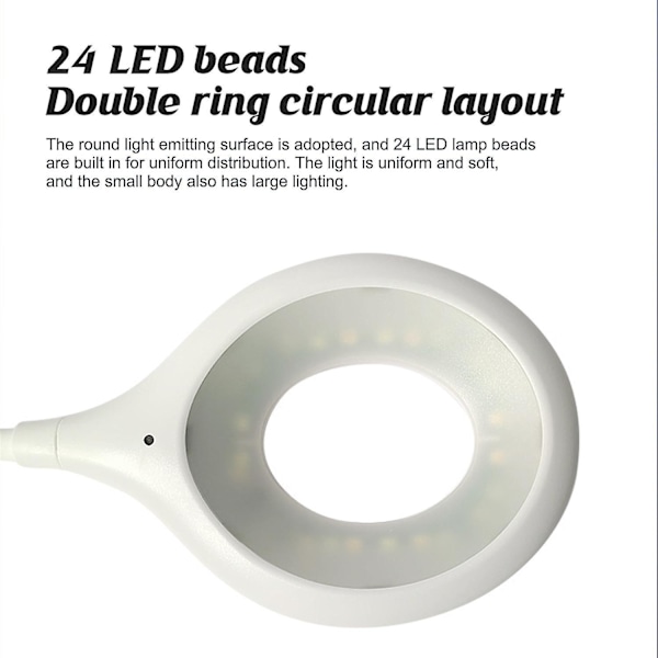 Led-läslampa Röststyrning Usb-lampa Smart Nattlampa För Sovrum