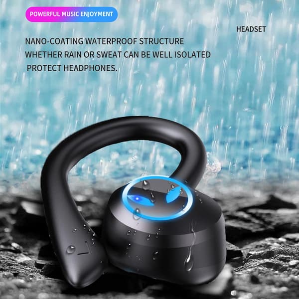 Trådlösa Bluetooth 5.1-hörlurar, IPX7 sport-hörlurar