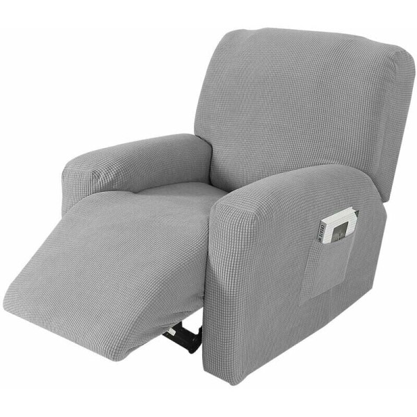GTA 4-osainen erillinen joustava lepotuoli cover sohvan päällinen kotimakuuhuoneeseen pehmeä päällinen vain vaaleanharmaa - vaaleanharmaa