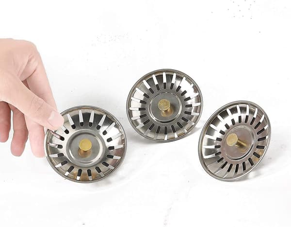Filterpropp Diskpropp i rostfritt stål 80 mm 3 st Avfallssil Används i kök och badrum, ladaceae