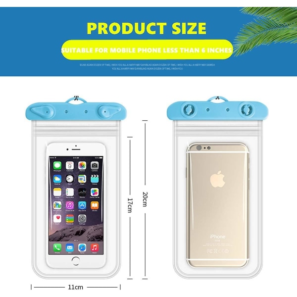 Vattentät telefonväska, universal vattentätt phone case som är kompatibelt med alla smartphones
