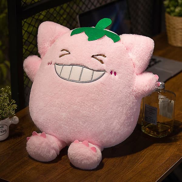 Söt frukt liten djävul kudde plysch docka leksak docka sovande stor kudde soffa kudde docka（rosa）
