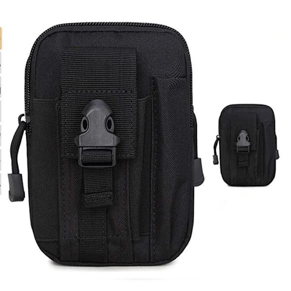 Taktiska Midjeväska, Nylon Militärt Kompakt Väska Bälteficka Midjeväska för Gadget Utility Mobiltelefon Camping Vandring och Resor