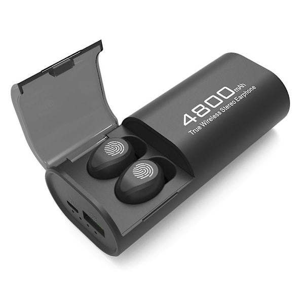 Bluetooth 5.0 trådløse headset usynlige mini-øretelefoner fingeraftryk berøringskontrol i øret sport hovedtelefon A