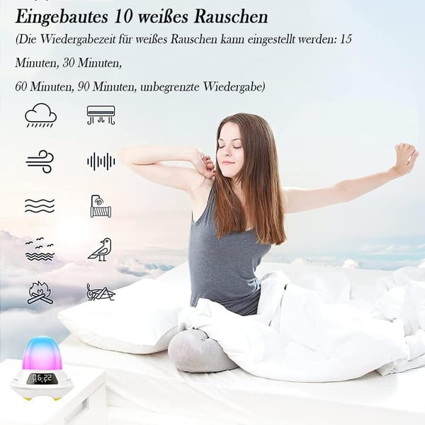 Lasten herätyskello kahdella herätyskellolla Bluetooth-kaiutin Yövalolamppu Digitaalinen LED-kello